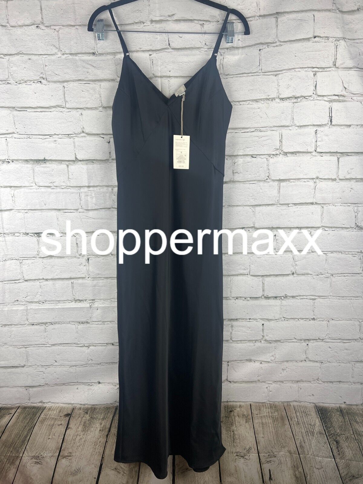 Women's Midi Slip Dress - A New Day, Black, S