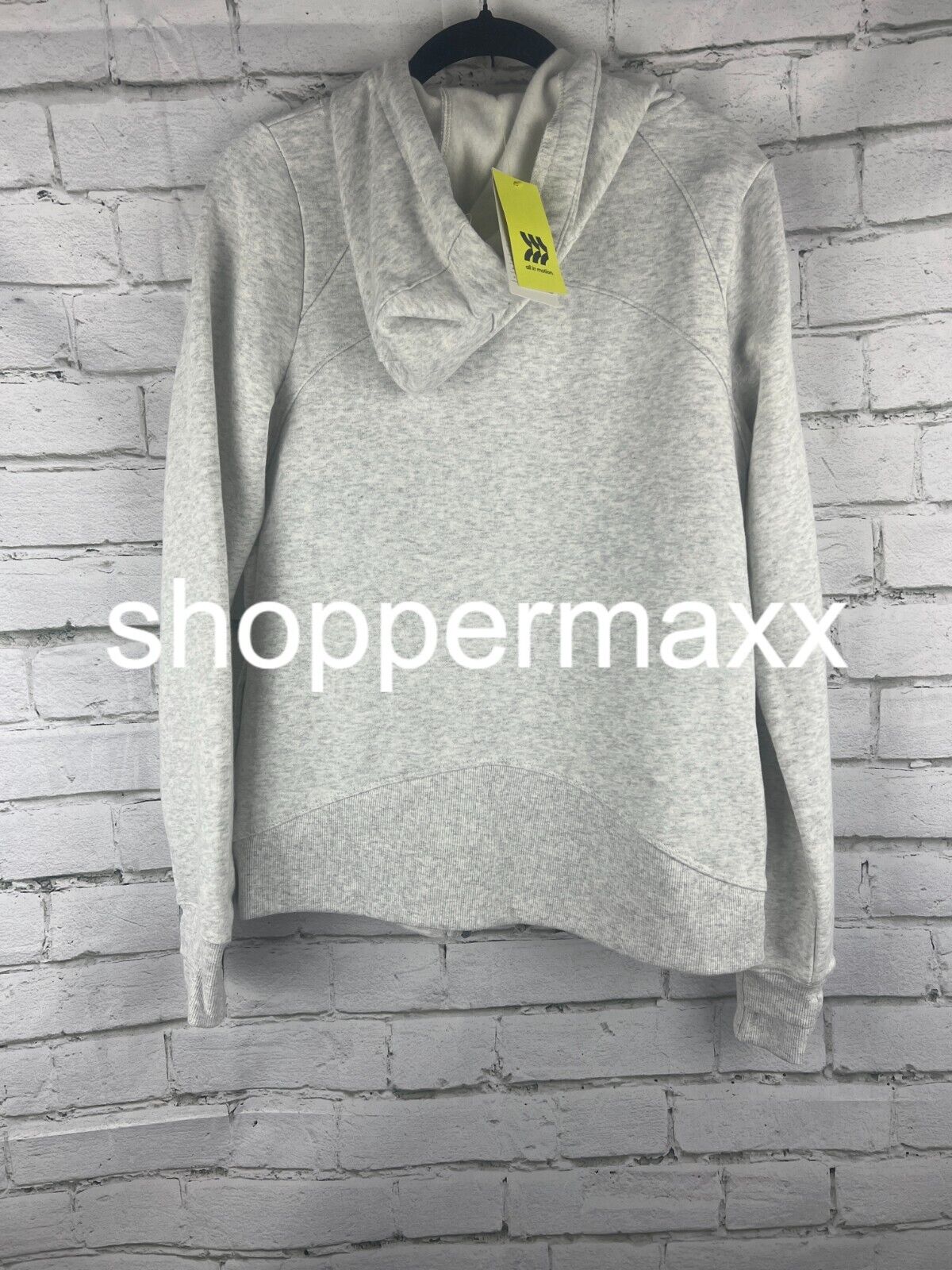 Women's Fleece Full Zip Hoodie - All In Motion, Heathered Gray, M