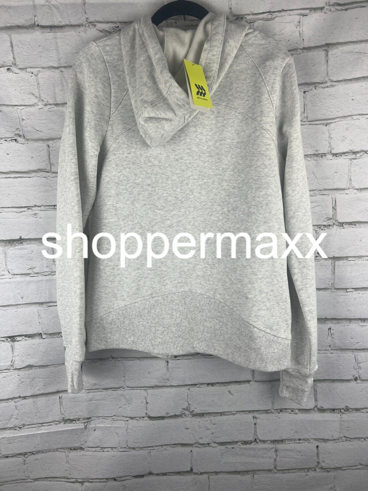 Women's Fleece Full Zip Hoodie - All In Motion, Heathered Gray, M