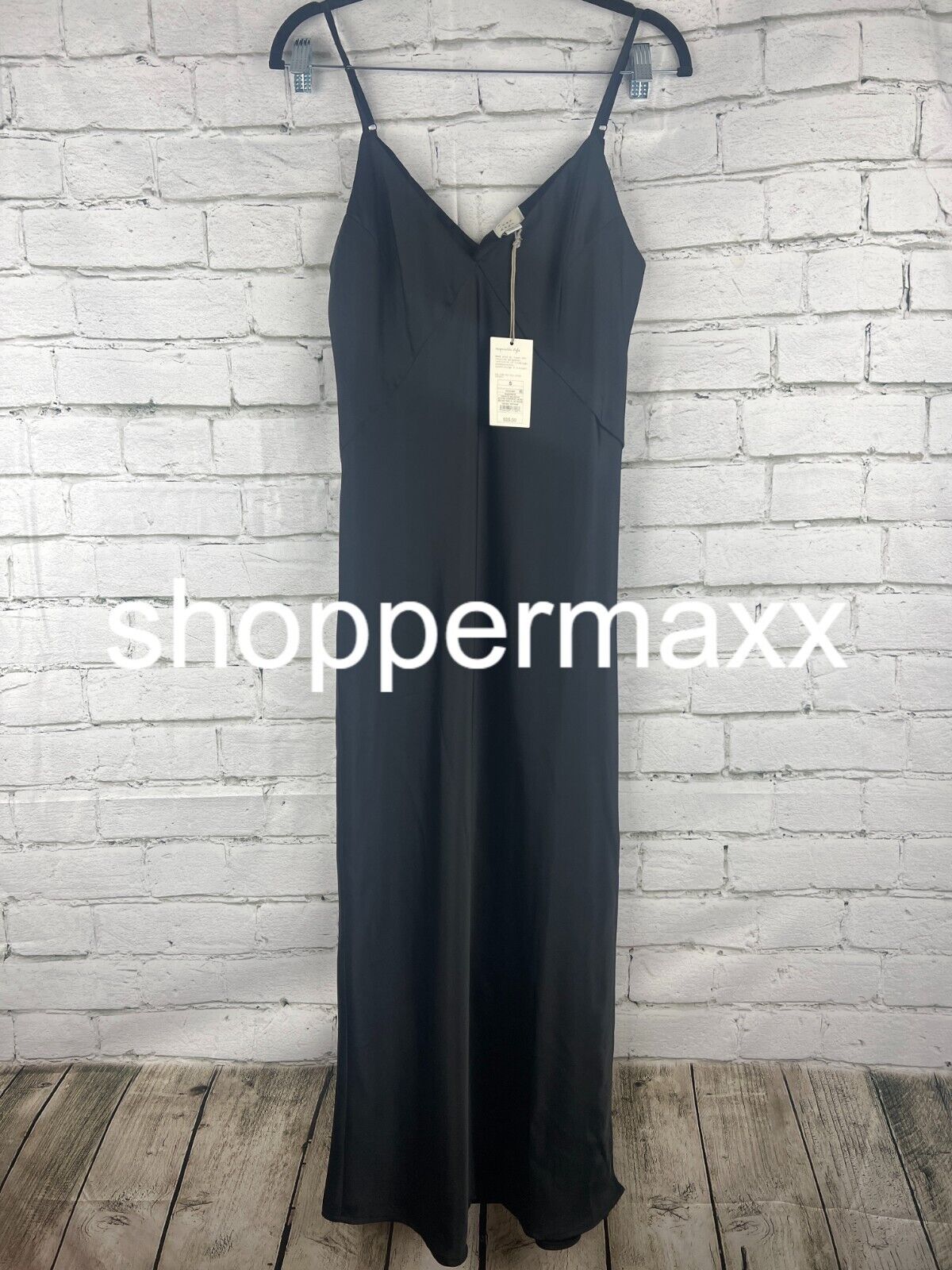 Women's Midi Slip Dress - A New Day, Black, S