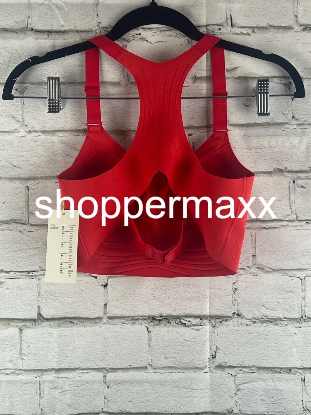 Women's High Support Embossed Racerback Sports Bra - All In Motion, Coral red, S
