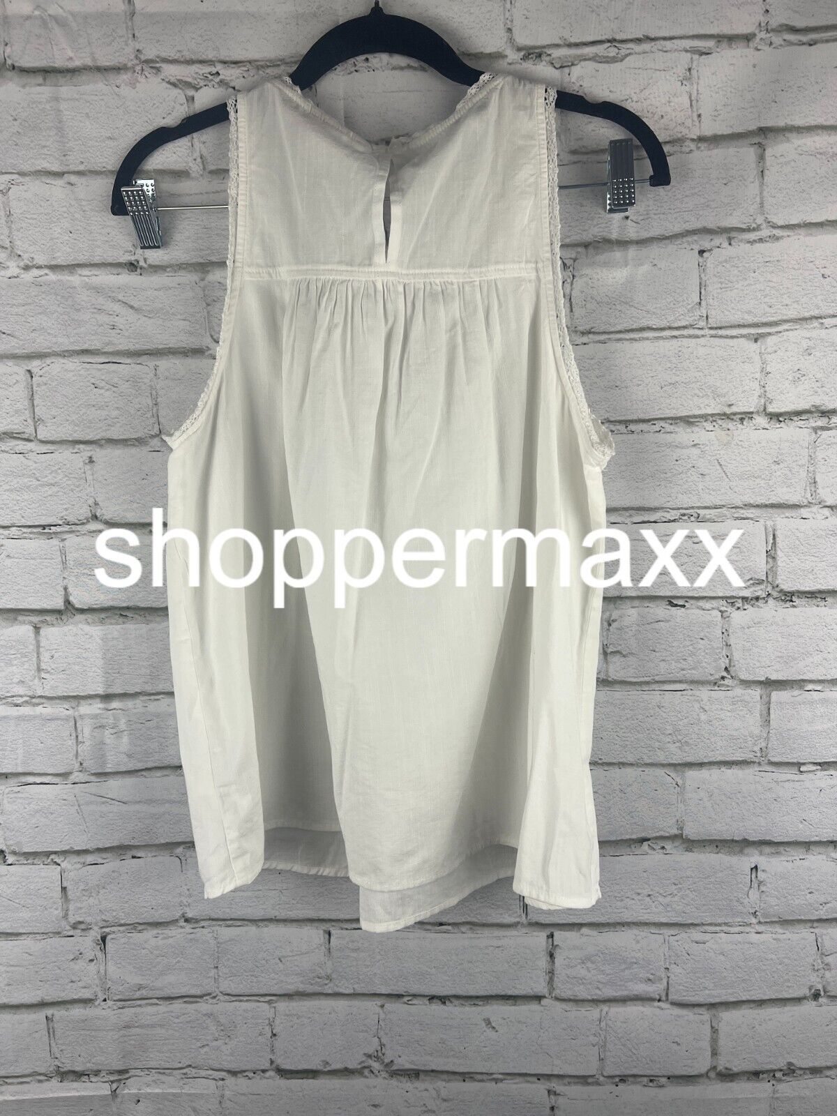 Women's Wide Strap Sleeveless Blouse - Knox Rose, White, S