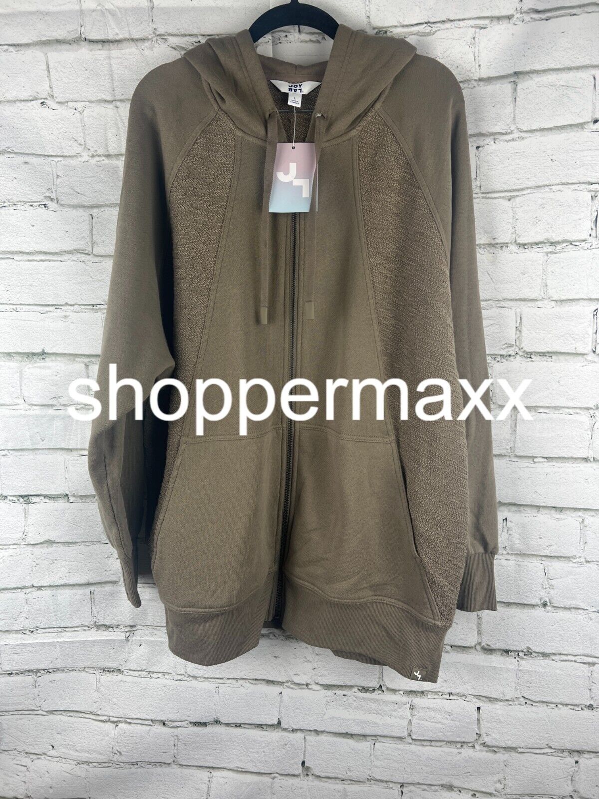 Women's Full Zip Hoodie - JoyLab, Dark Gray, L