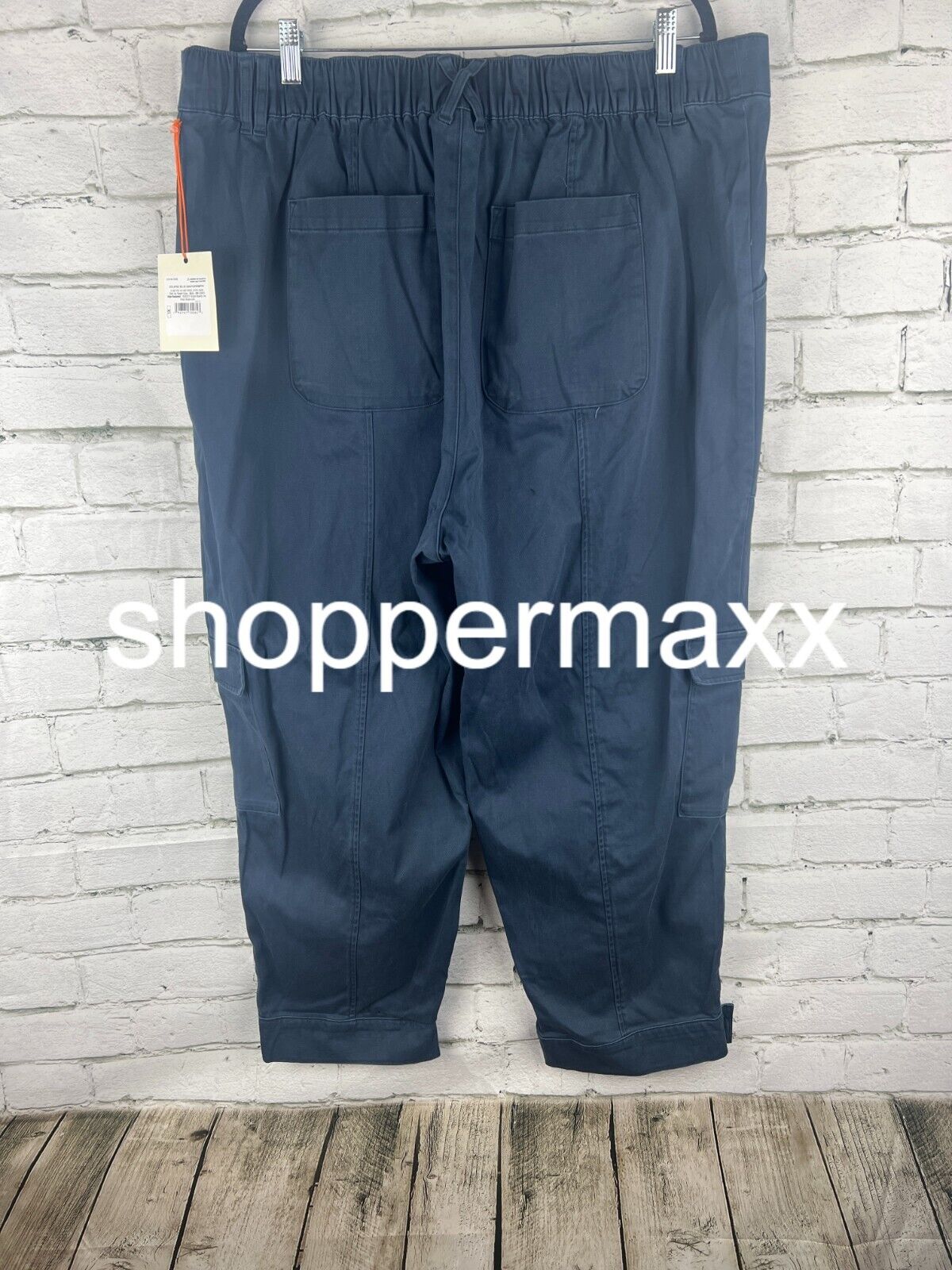 Women's Mid-Rise Casual Fit Cargo Pants - Knox Rose, Navy Blue, 1X