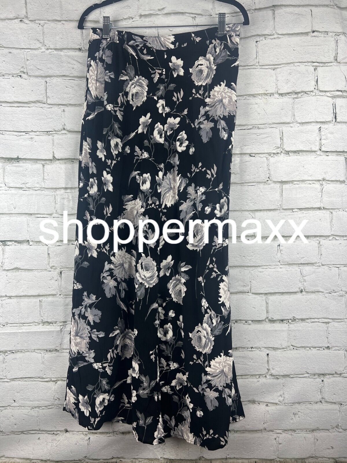 Women's Button-Front Printed Midi Skirt - Wild Fable, Black Floral, S