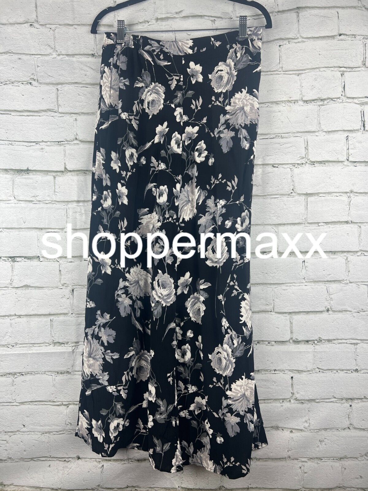 Women's Button-Front Printed Midi Skirt - Wild Fable, Black Floral, S