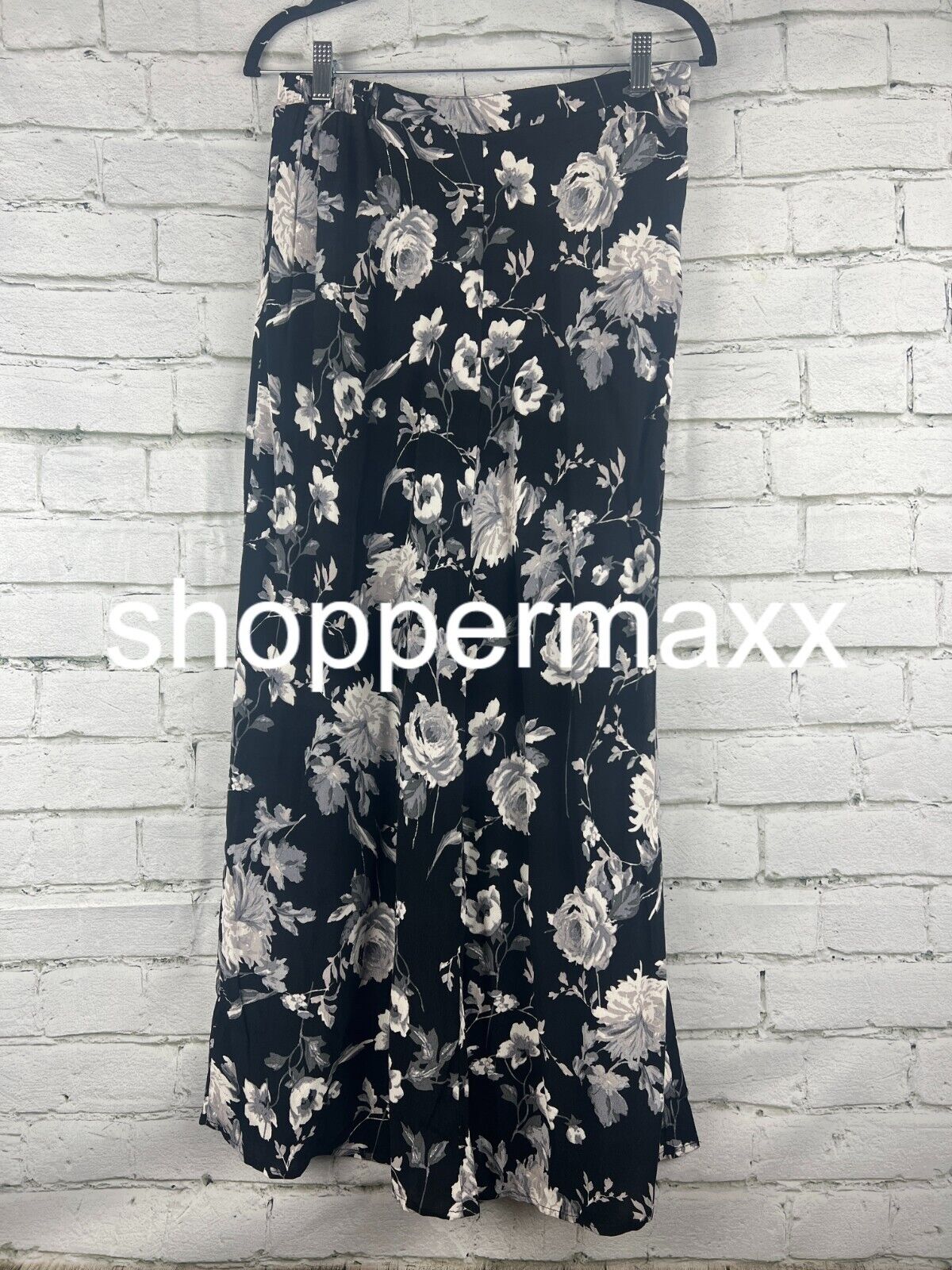 Women's Button-Front Printed Midi Skirt - Wild Fable, Black Floral, S