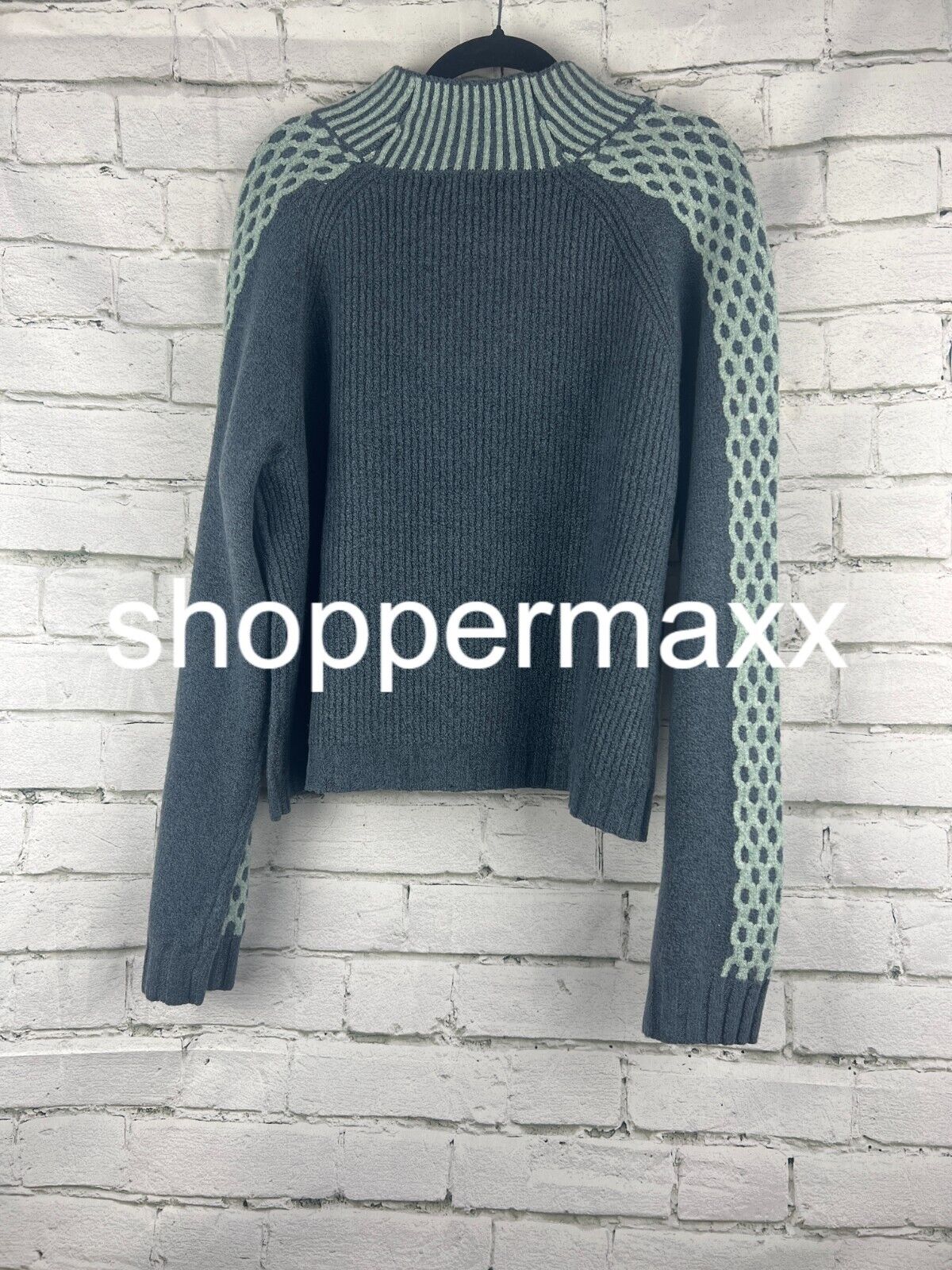 Women's Mock Turtleneck Boxy Pullover Sweater - Wild Fable, Dark Blue, XXL
