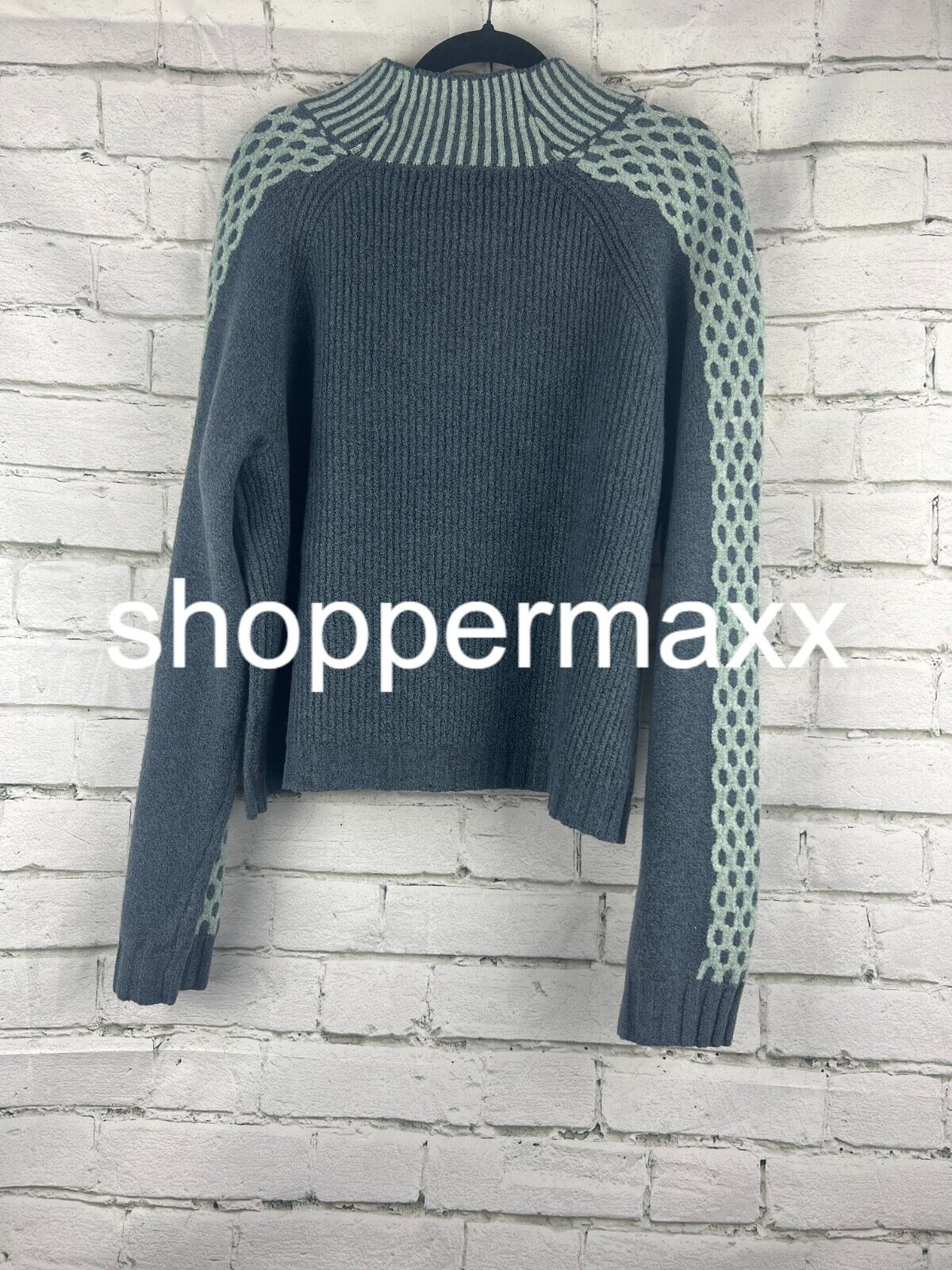 Women's Mock Turtleneck Boxy Pullover Sweater - Wild Fable, Dark Blue, XXL