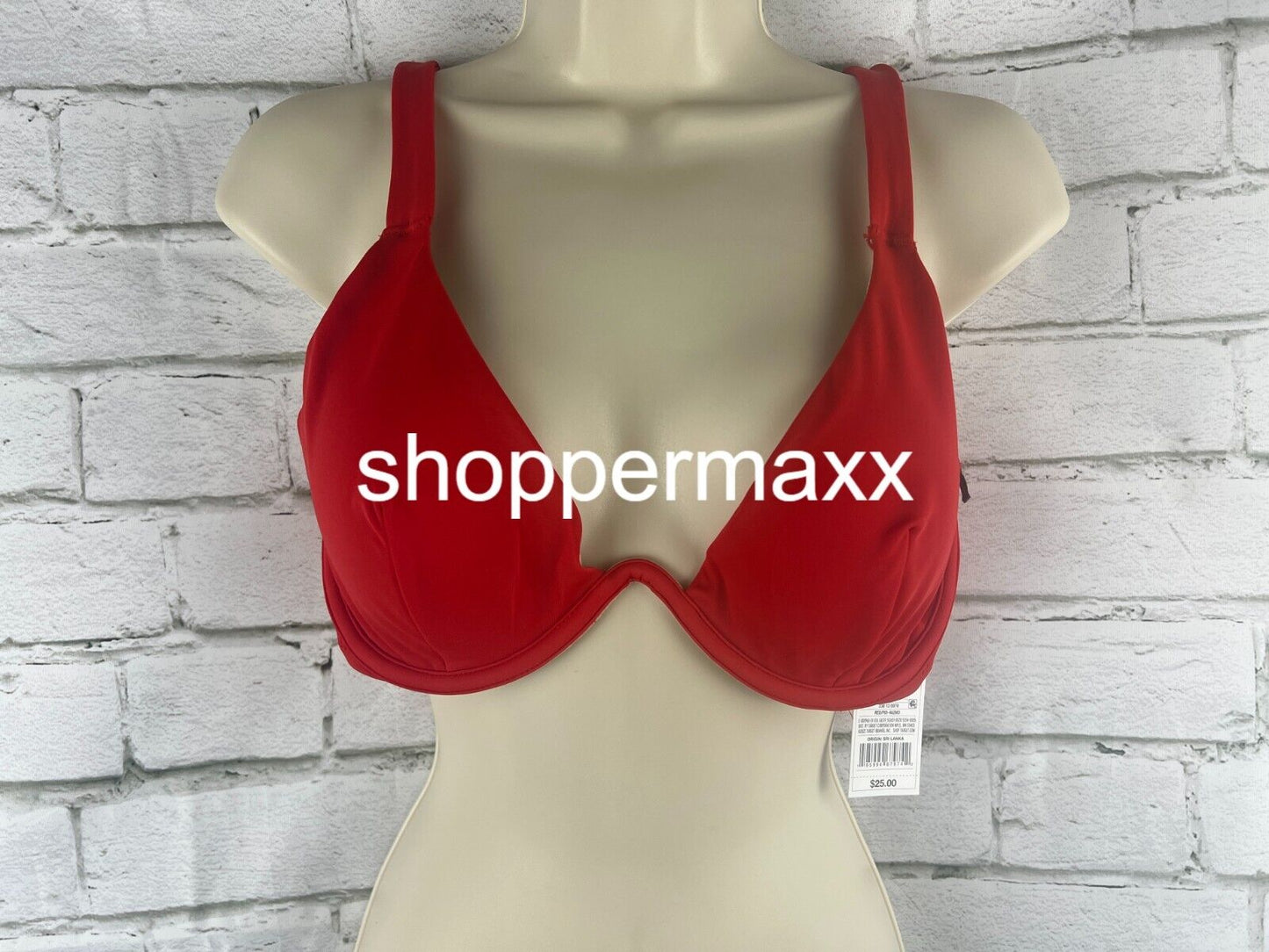 Women's Underwire Bikini Top - Shade & Shore, Red, 34DD