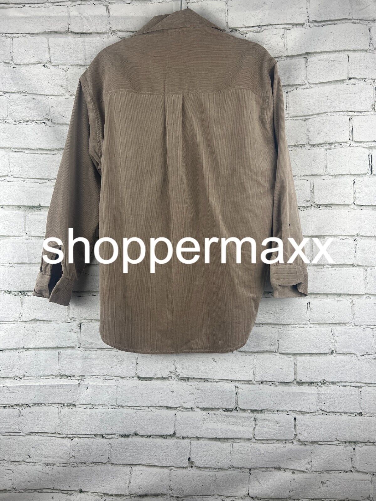 Women's Oversized Button-Down Corduroy Shirt - Wild Fable, Taupe, XXS