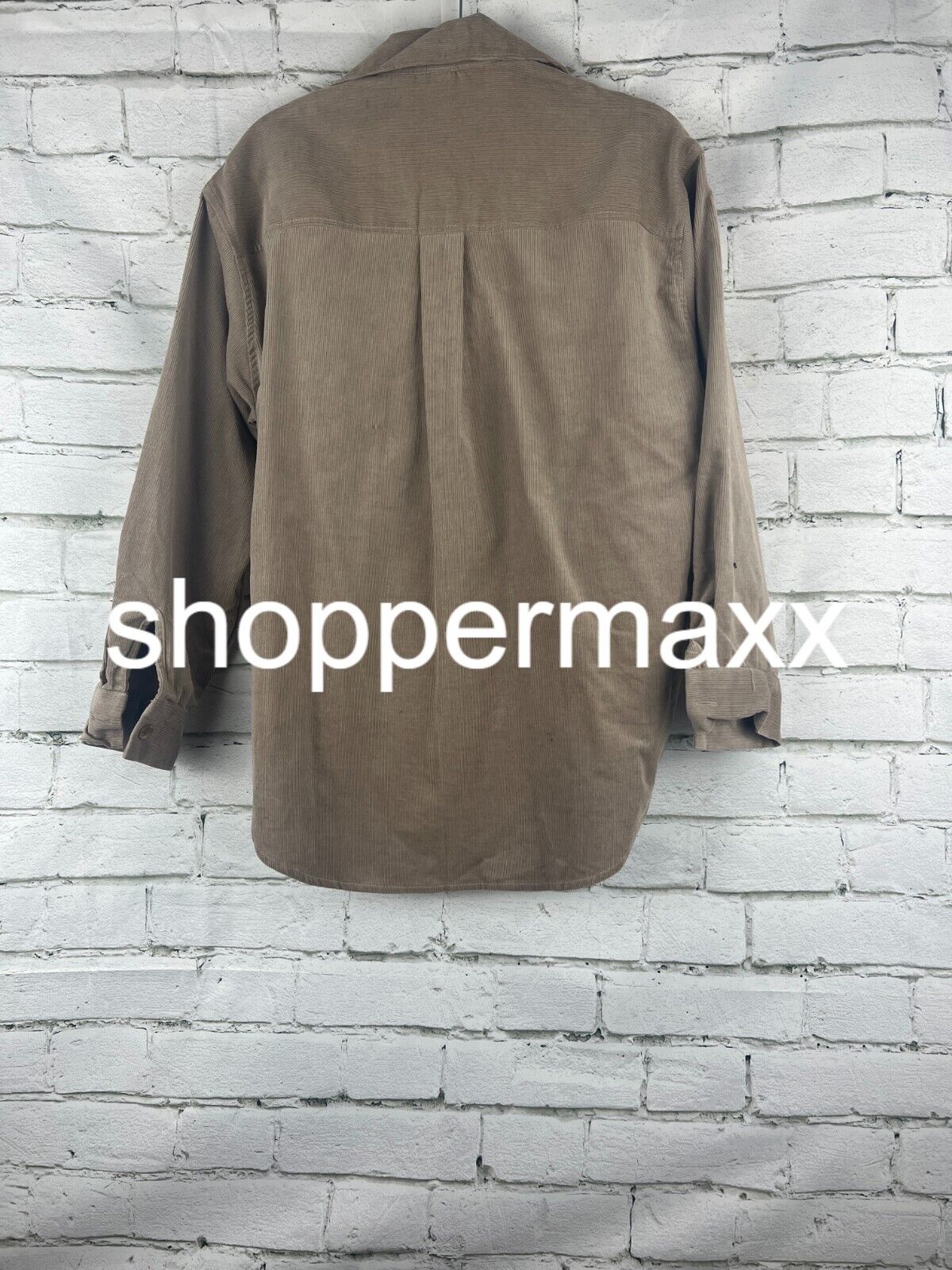 Women's Oversized Button-Down Corduroy Shirt - Wild Fable, Taupe, XXS