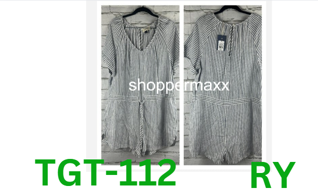 Women's Striped Short Sleeve Romper - Universal Thread, Light Blue, S