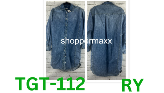Women's Long Sleeve Denim Mini Shirtdress - Universal Thread, Blue, XS