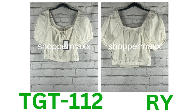 Women's Puff Short Sleeve Peasant Top - Universal Thread, White, XS