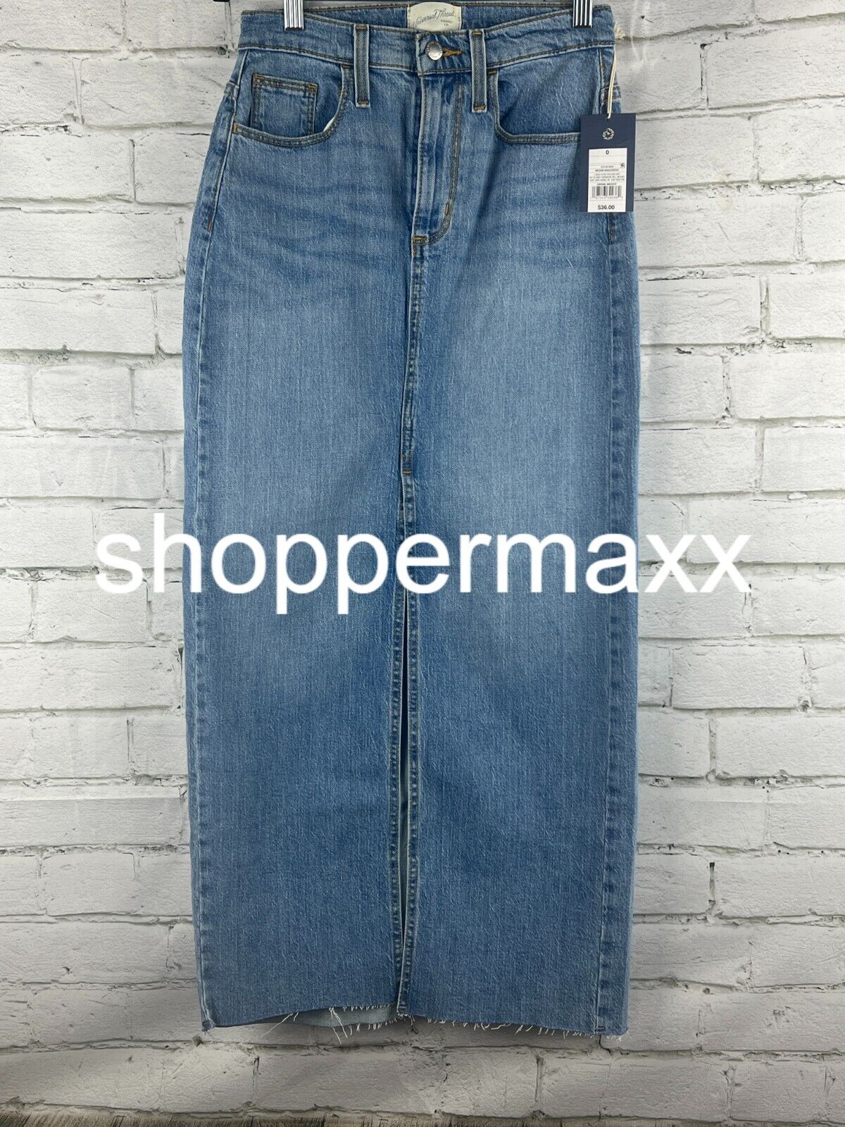 Women's High-Rise Denim Maxi Skirt - Universal Thread, Medium Wash, 0