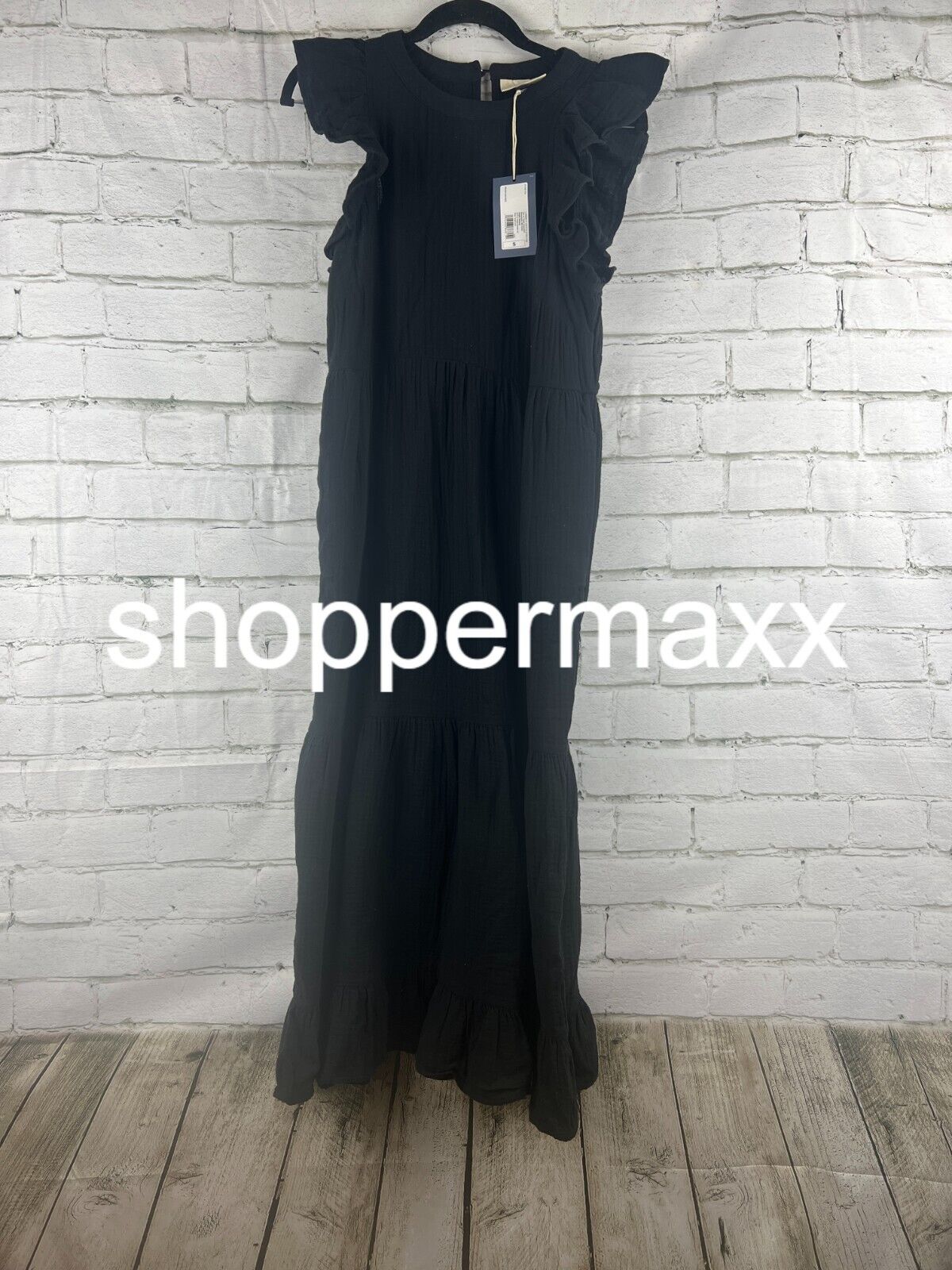 Women's Gauze Short Sleeve Dress - Universal Thread, Black, S