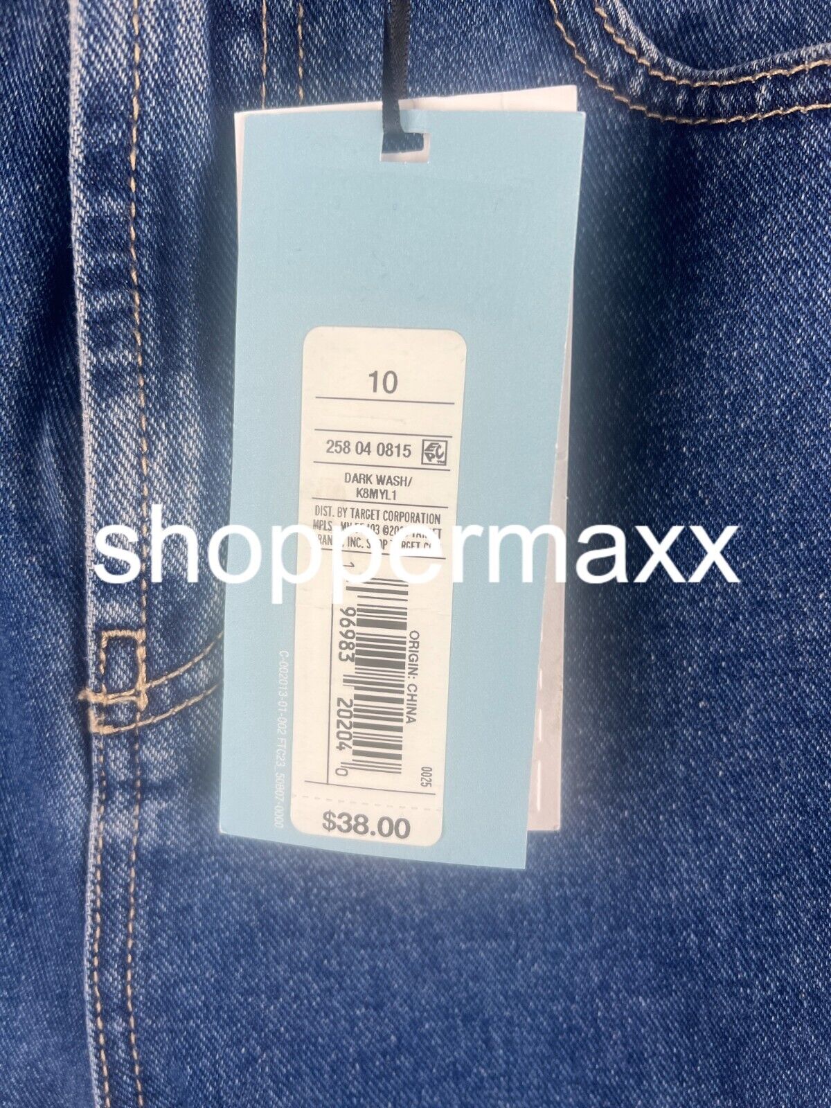 Women's Western Seamed Straight Denim Pant -Future Collective, Dark Blue, 10