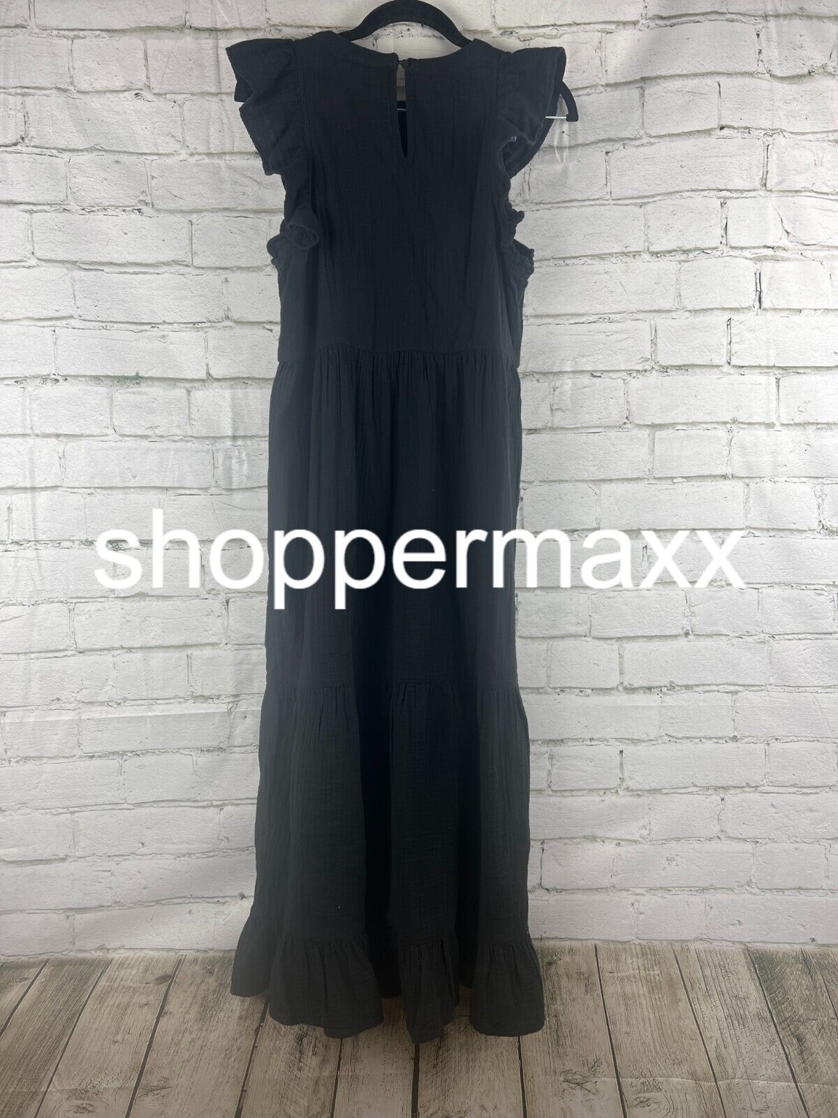 Women's Gauze Short Sleeve Dress - Universal Thread, Black, S