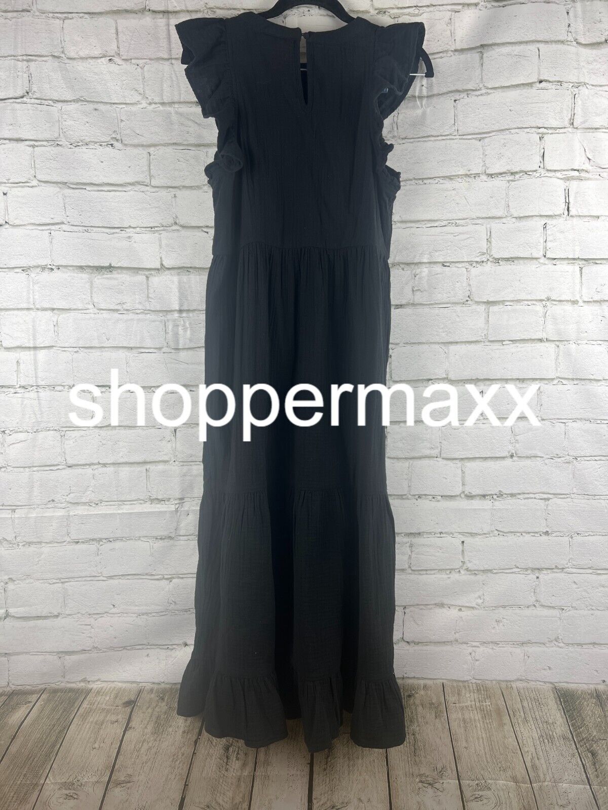 Women's Gauze Short Sleeve Dress - Universal Thread, Black, S