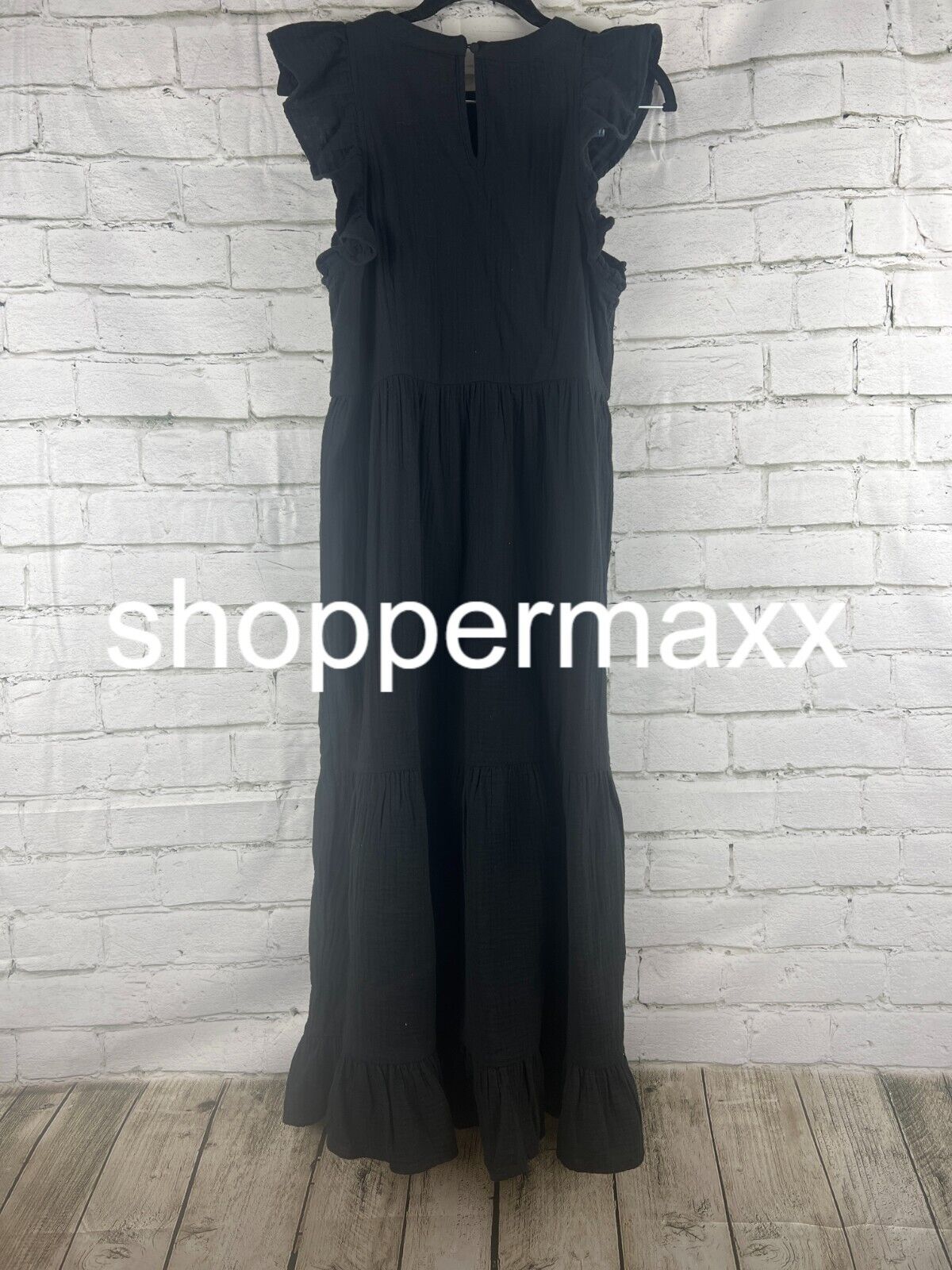 Women's Gauze Short Sleeve Dress - Universal Thread, Black, S