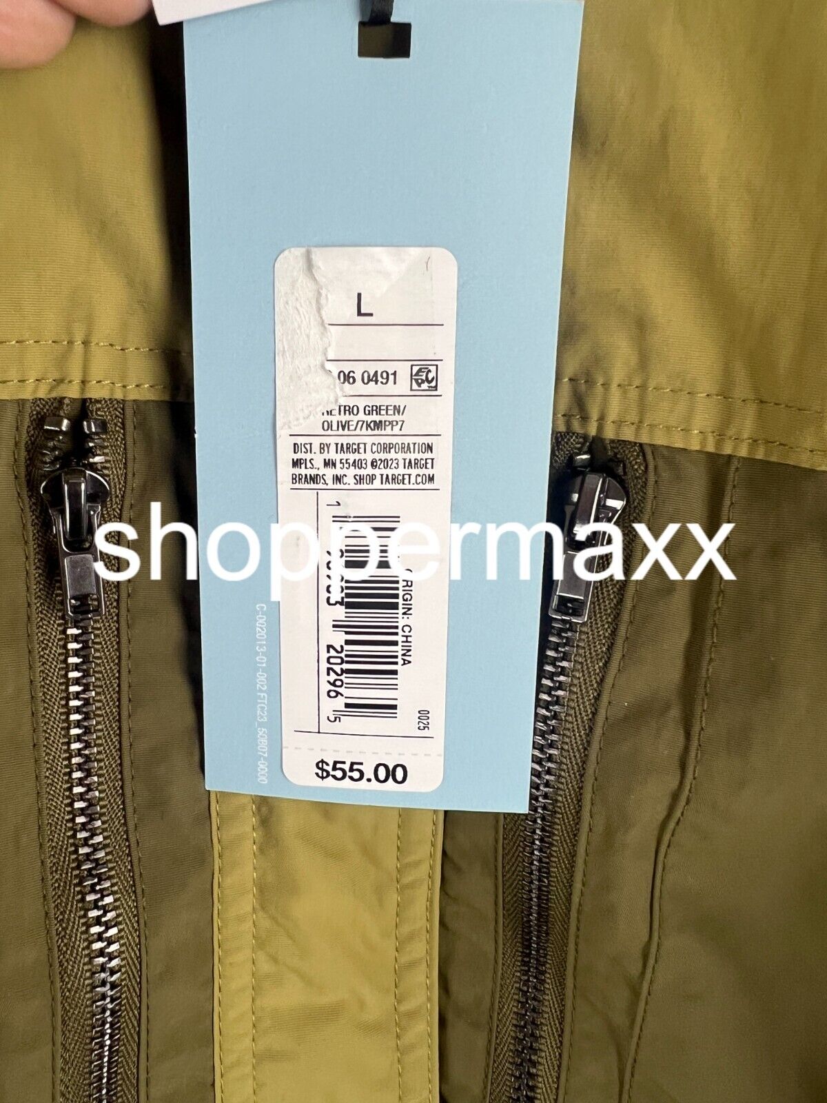 Women's Two Tone Quilt Lined Jacket - Future Collective with Reese, Green, L