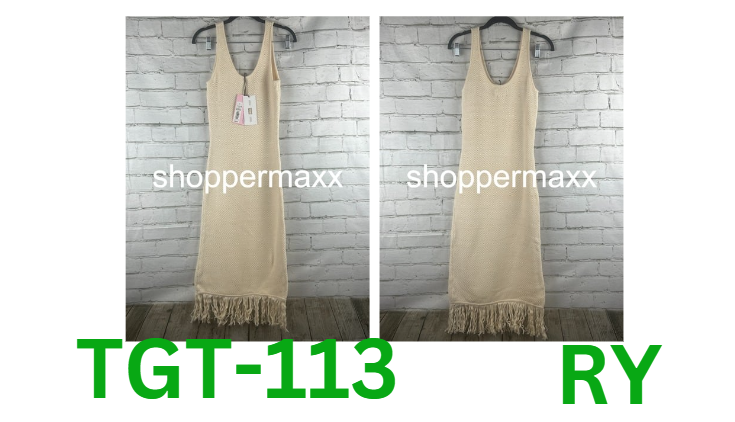 Women's Crochet Fringe Dress - Future Collective with Alani Noelle, Tan, S