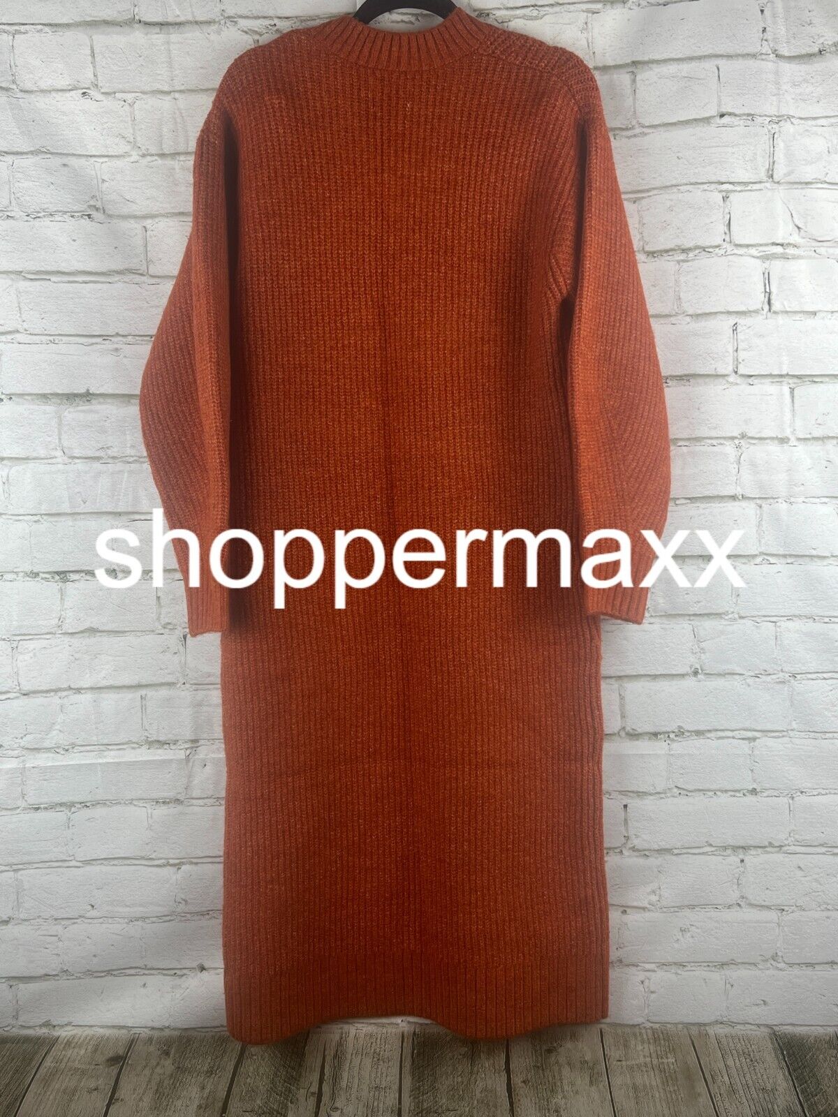 Women's Long Sleeve Chunky Sweater Midi Dress - Future Collective with Reese, S