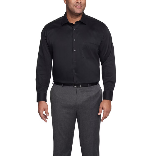 Van Heusen Ultra Flex Mens Regular Fit Wrinkle Free Long Sleeve Dress Shirt, M