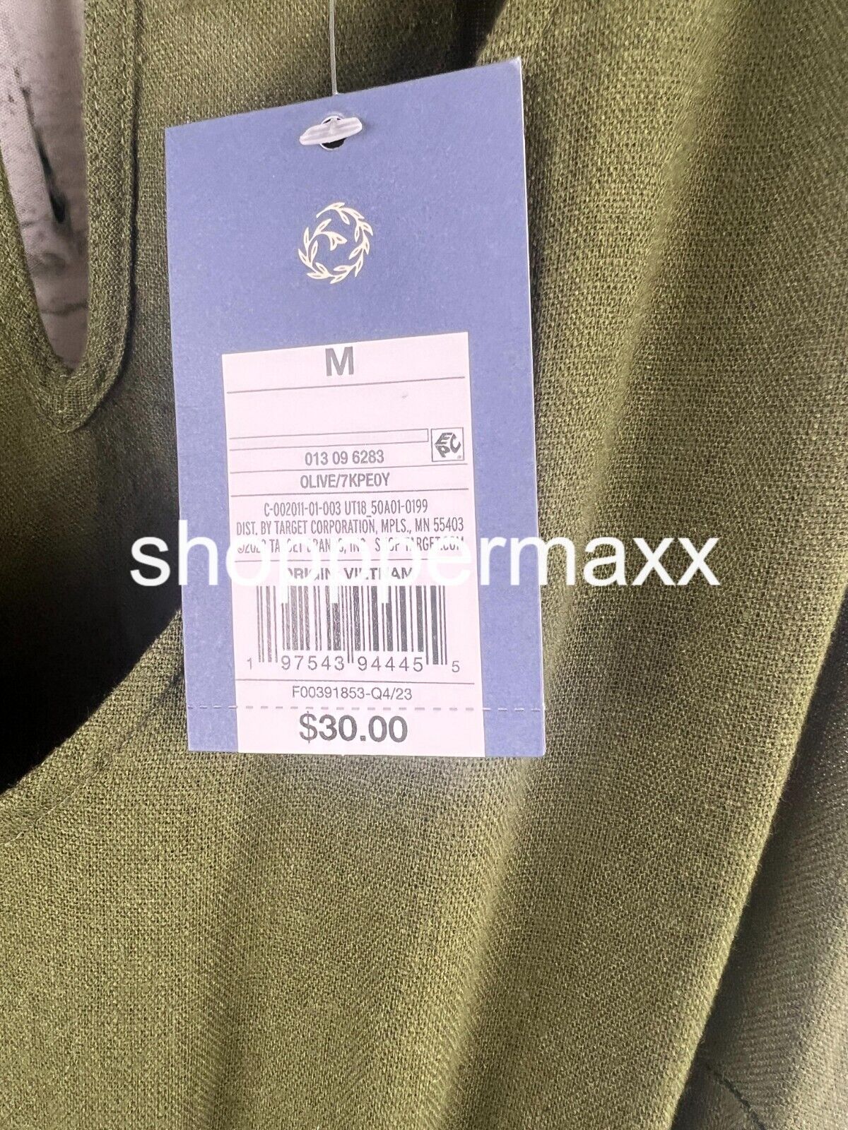 Women's Linen V-Neck Jumpsuit - Universal Thread, Green, Size Small