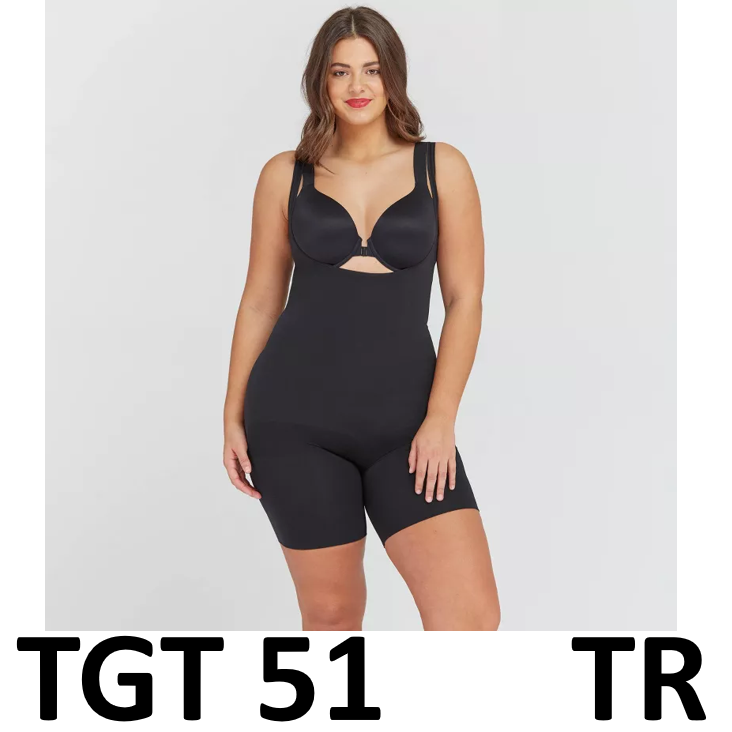 ASSETS by SPANX Women's Remarkable Results All-In-One Body Slimmer - Black, 1X