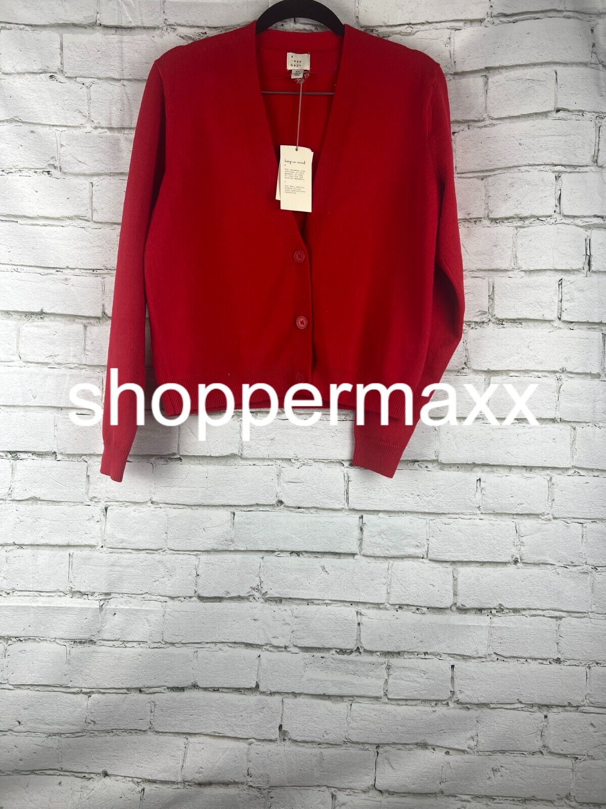 Women's Cardigan - Comfort, A New Day, Red, XS