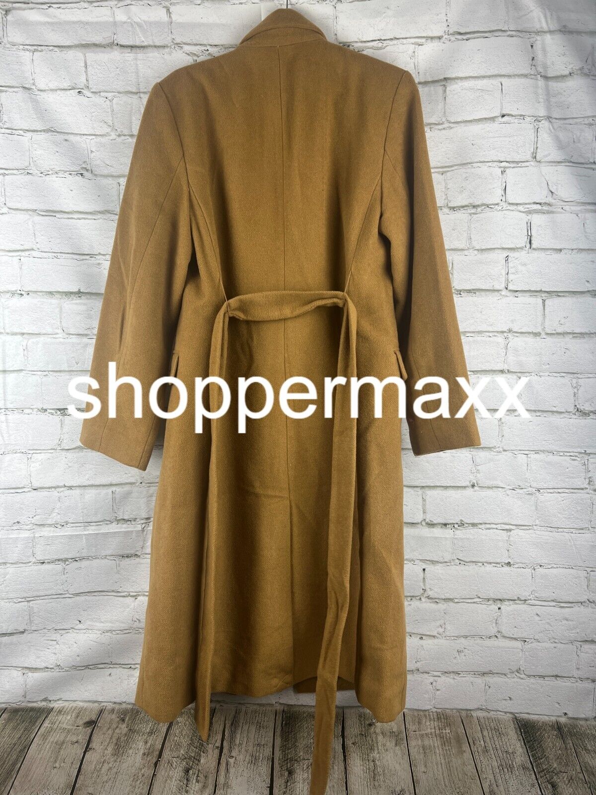 Women's Essential Wool Overcoat Jacket - A New Day, Light Brown, S