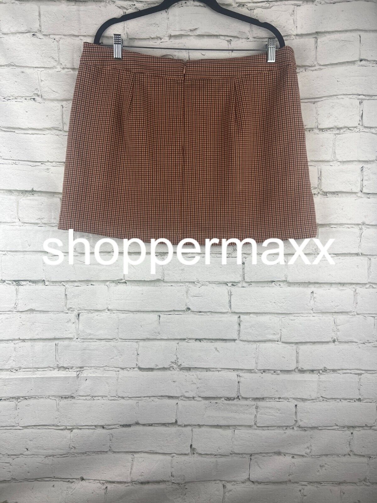 Women's Mini Skirt - A New Day, Brown Plaid, L