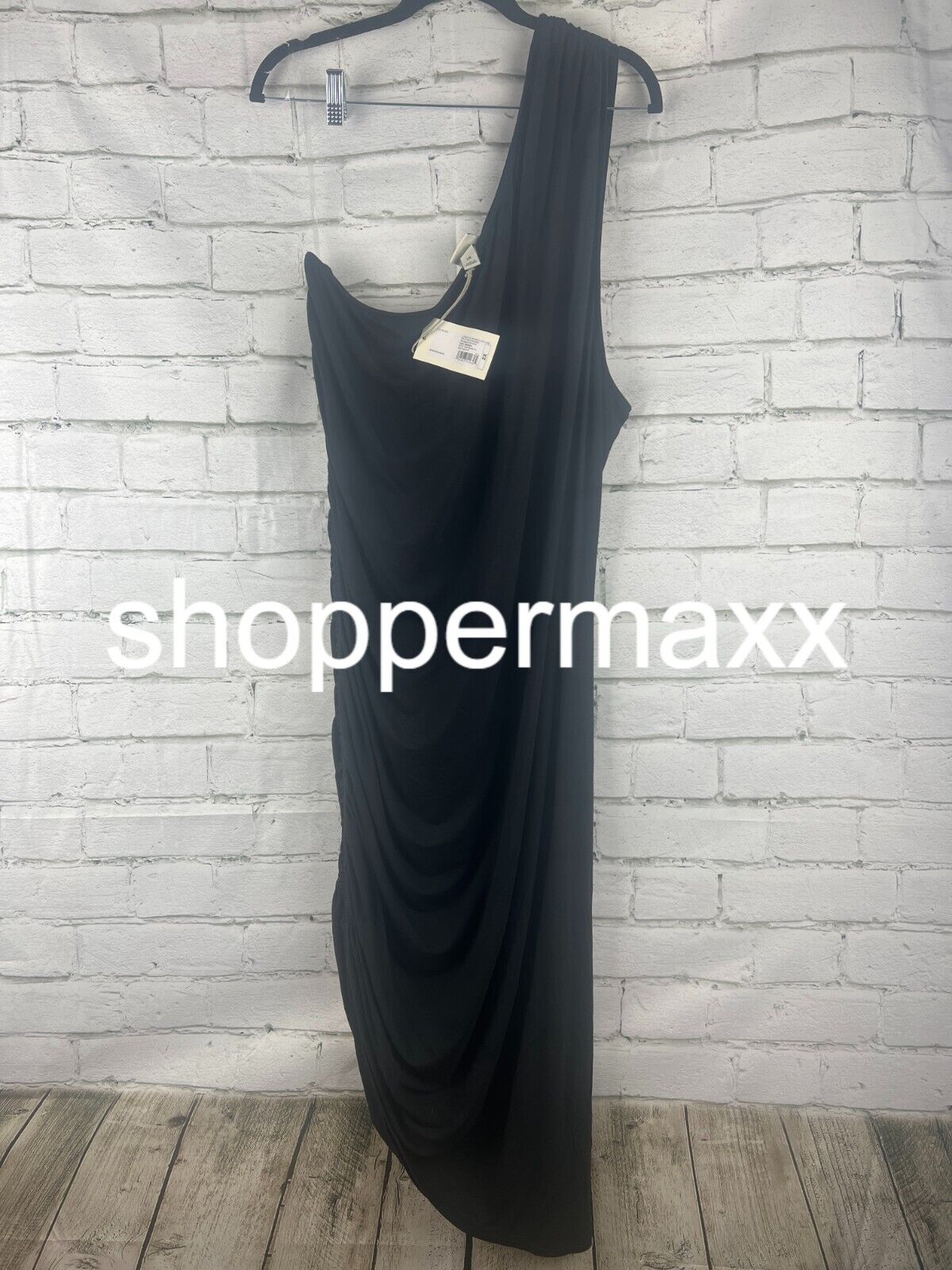 Women's One Shoulder Knit Dress - A New Day, Black, 2X