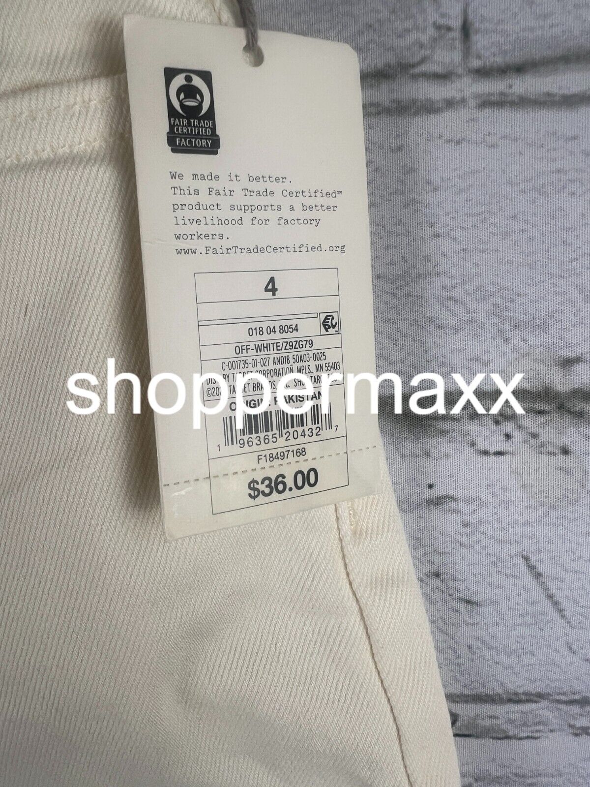 Women's High-Rise Carrot Leg Denim Pants - A New Day, Off-White, 4