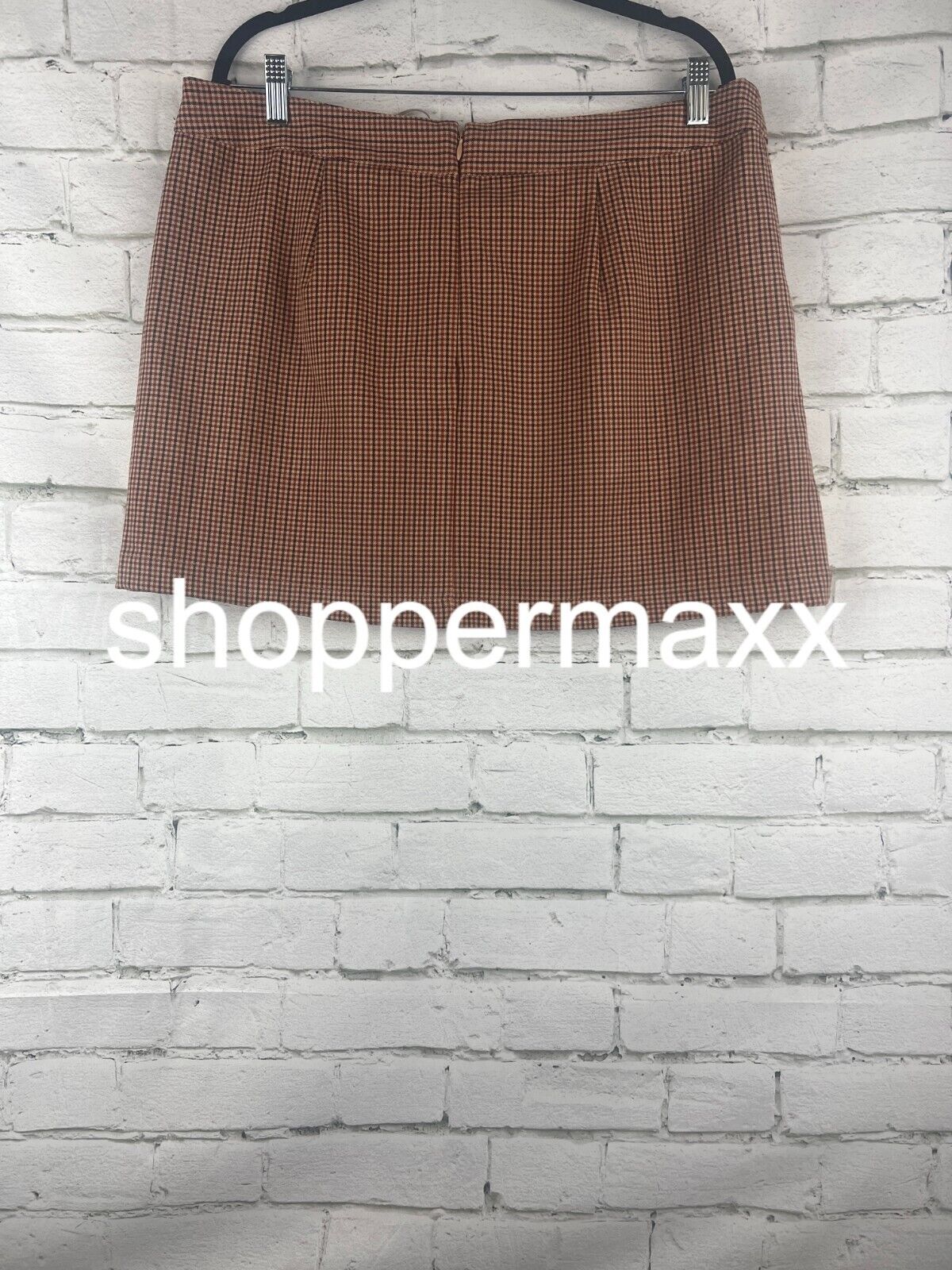Women's Mini Skirt - A New Day, Brown Plaid, L