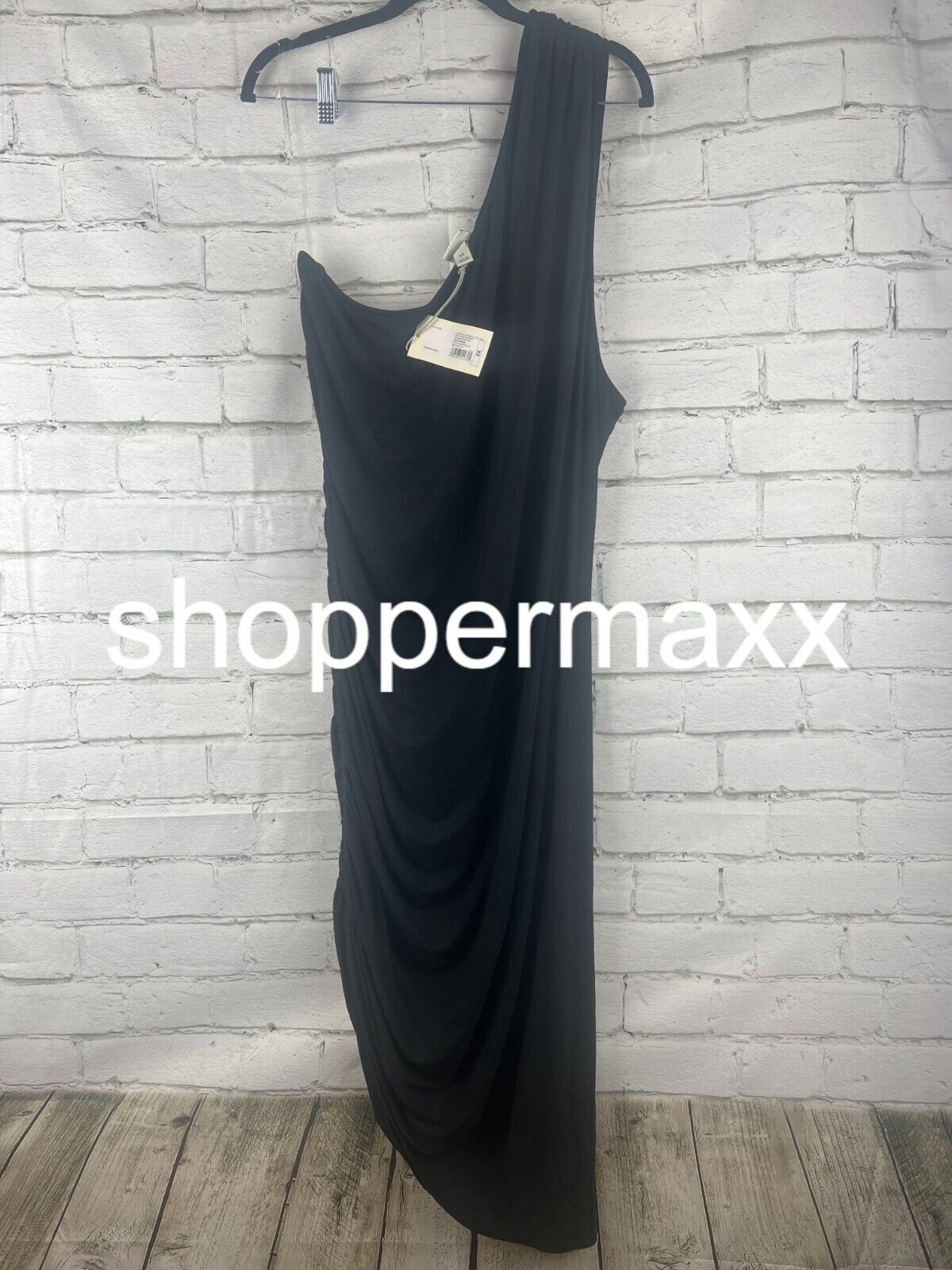 Women's One Shoulder Knit Dress - A New Day, Black, 2X
