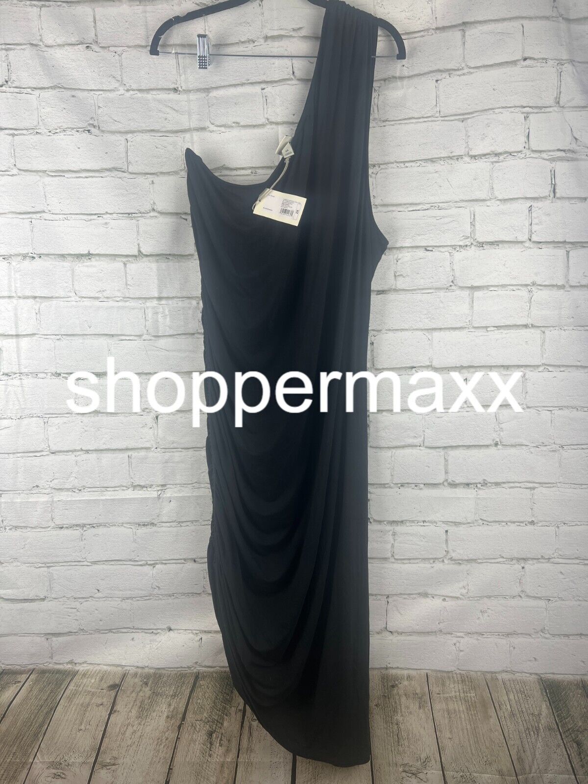 Women's One Shoulder Knit Dress - A New Day, Black, 2X