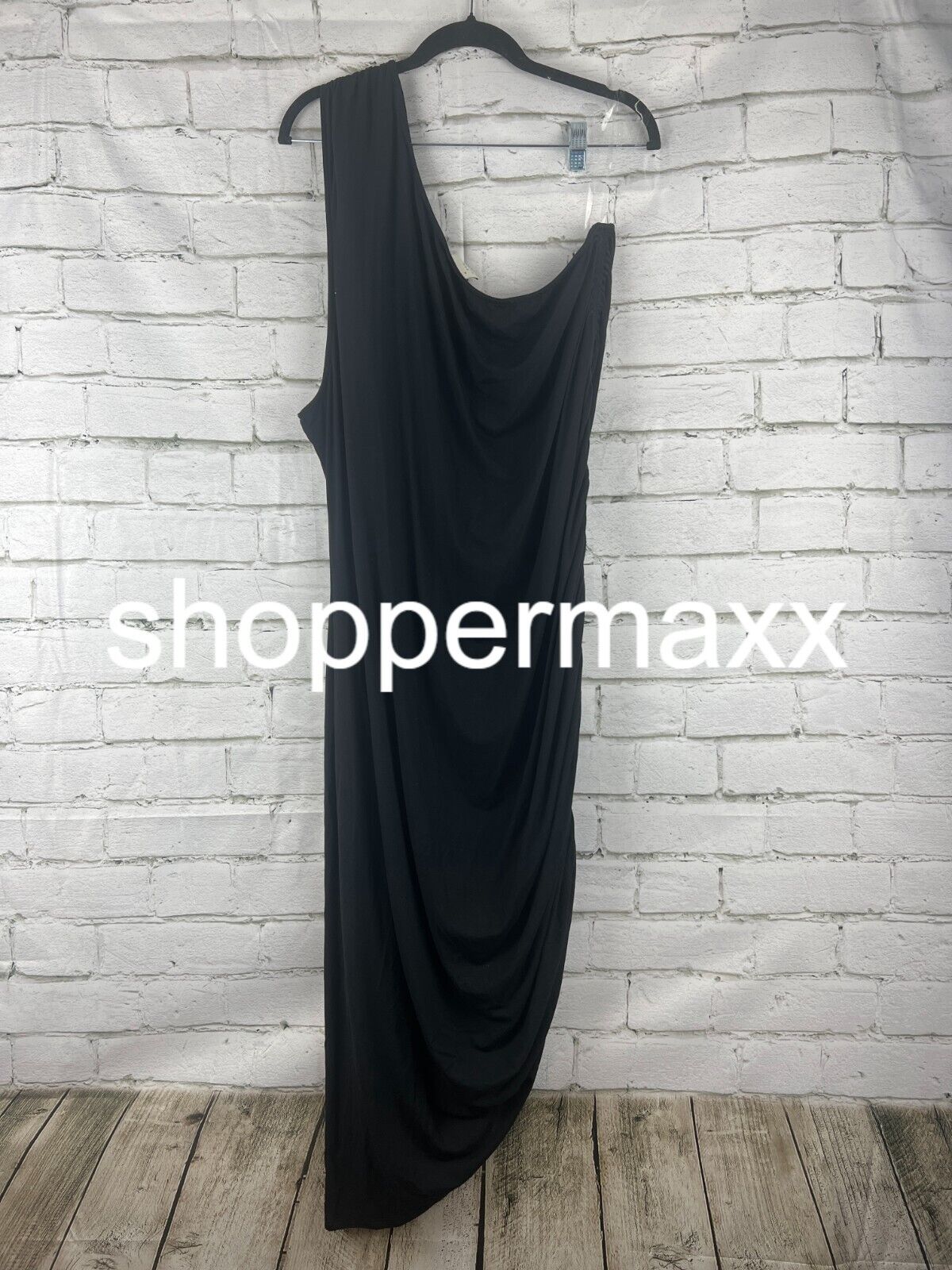Women's One Shoulder Knit Dress - A New Day, Black, 2X
