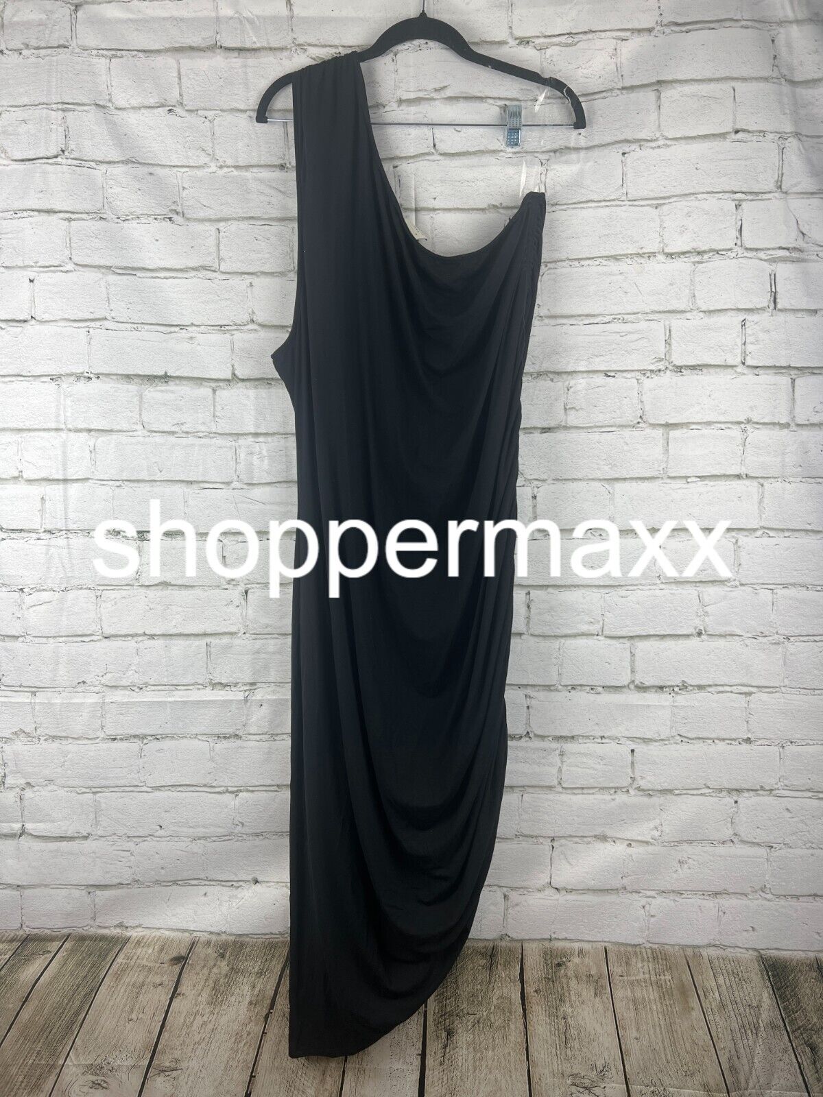 Women's One Shoulder Knit Dress - A New Day, Black, 2X