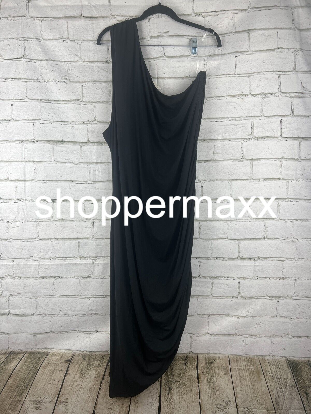 Women's One Shoulder Knit Dress - A New Day, Black, 2X