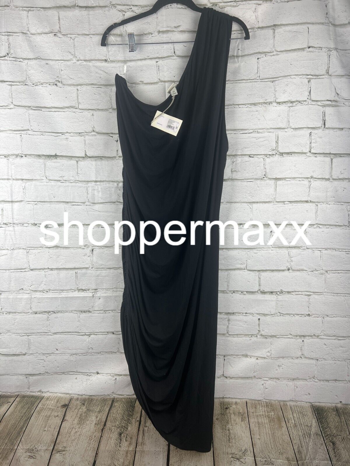 Women's One Shoulder Knit Dress - A New Day, Black, 2X