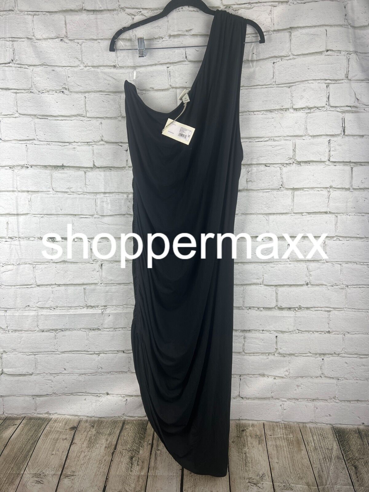 Women's One Shoulder Knit Dress - A New Day, Black, 2X