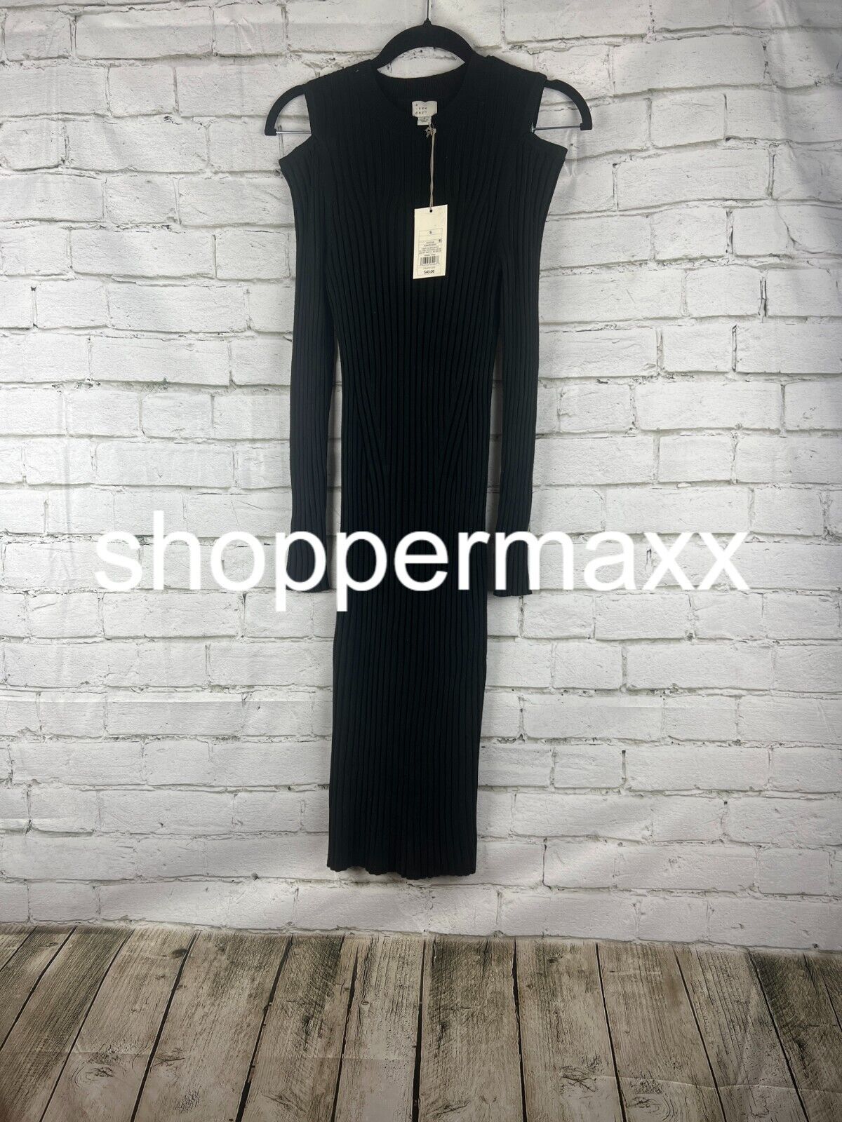 Women's Long Sleeve Sweater Dress - A New Day, Black, S