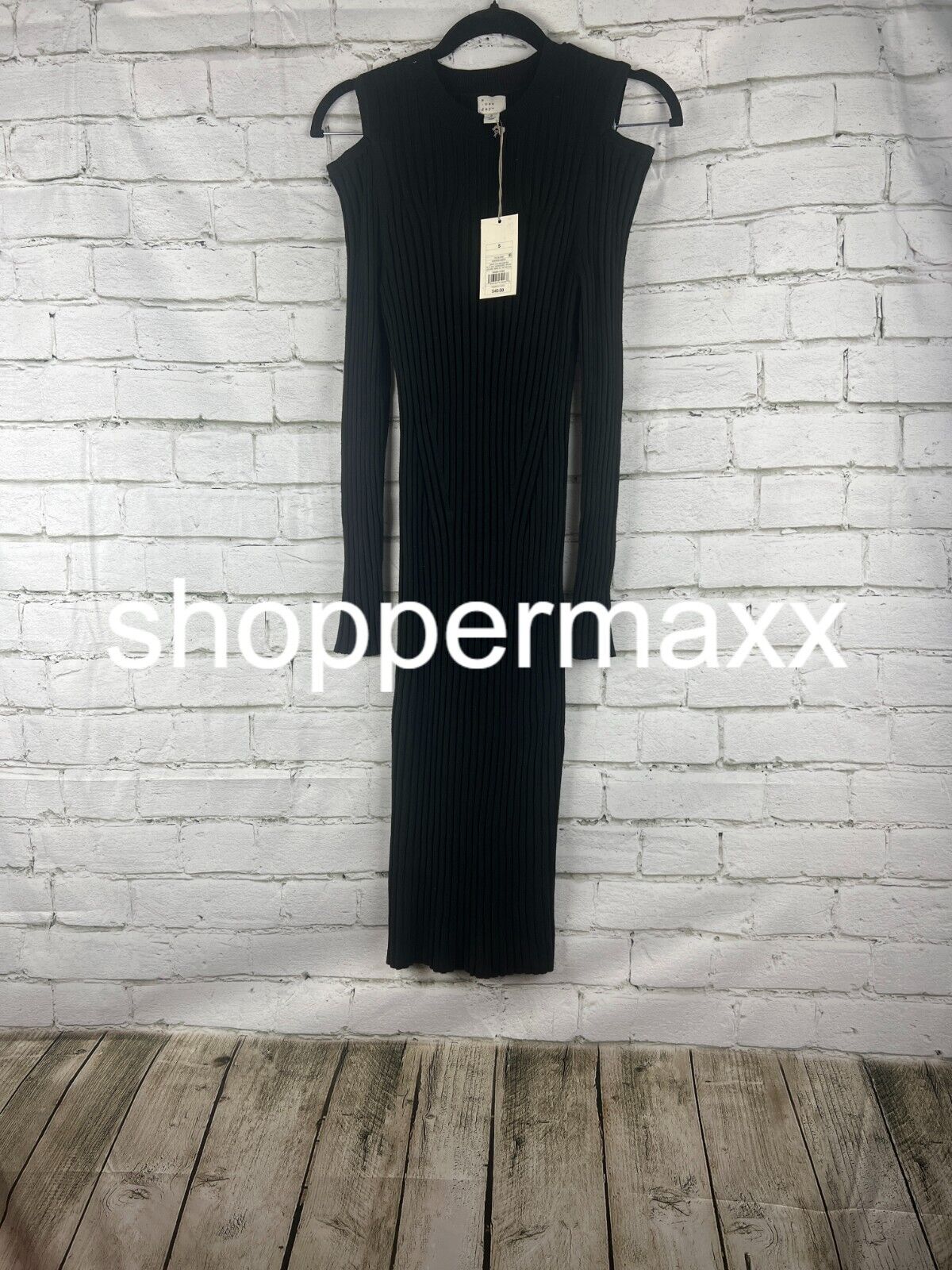 Women's Long Sleeve Sweater Dress - A New Day, Black, S