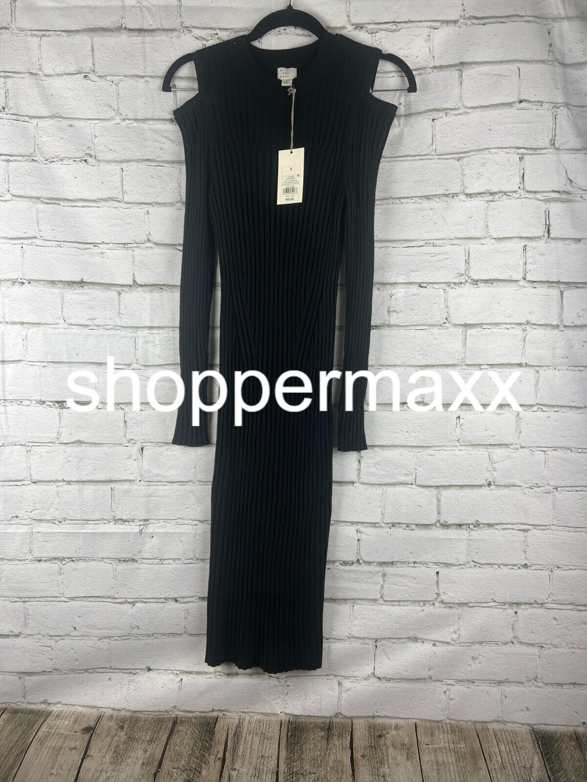 Women's Long Sleeve Sweater Dress - A New Day, Black, S
