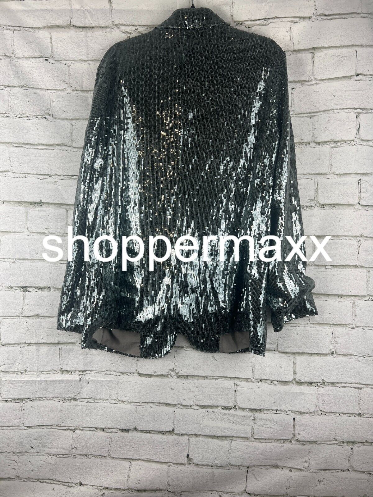 Women's Holiday Sequin Blazer - A New Day, Silver, S