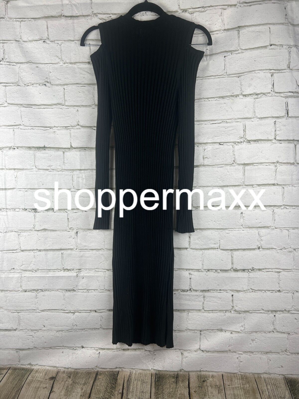Women's Long Sleeve Sweater Dress - A New Day, Black, S