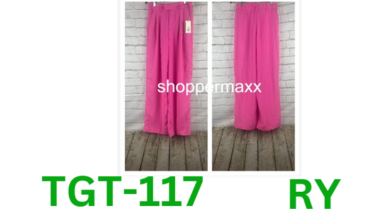 Women's High-Rise Wide Leg Fluid Pants - A New Day, Pink, 4